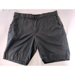 Joseph Abboud Mens 40 Gray Mini Plaid Flat Front Shorts Lightweight Preppy